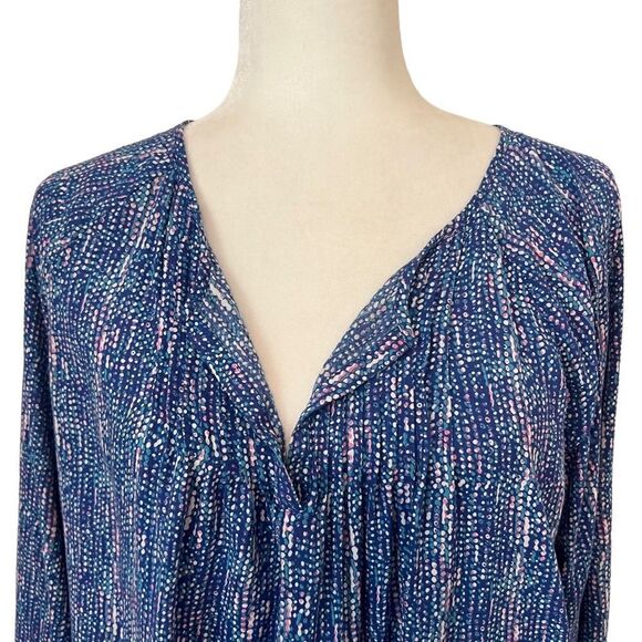 Lucky Brand Boho Blue and Pink Blouse. Size Large. Great Condition! - Picture 2 of 13